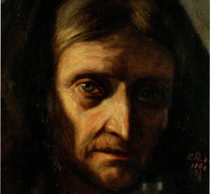 PINKAS - Portrét (studie k Modlitbě za oběšence?), olej