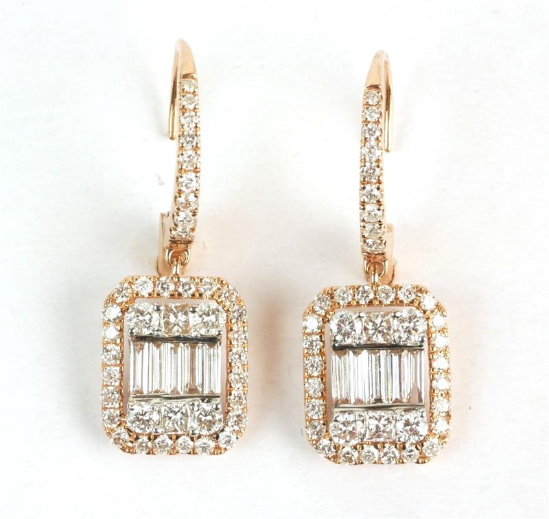 Zlaté náušnice s brilianty 1,50 ct