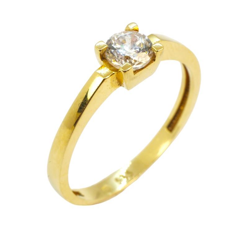 Zlatý prsten se zirkonem