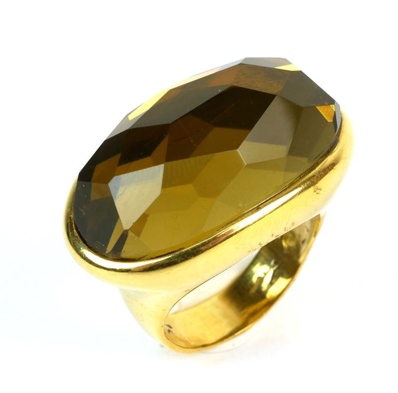 Zlatý prsten s citrínem