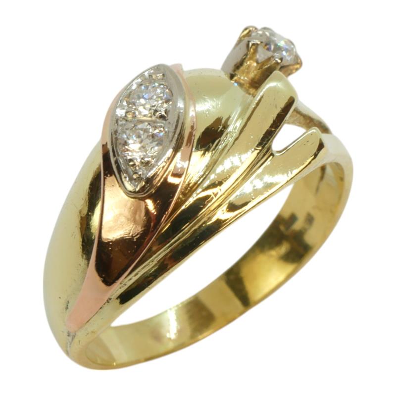 Zlatý prsten s brilianty