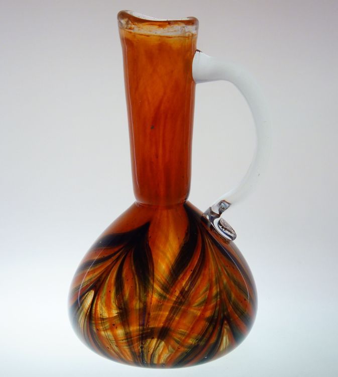 Secesní váza z barevného skla Tango skla s nitkovaným žíháním