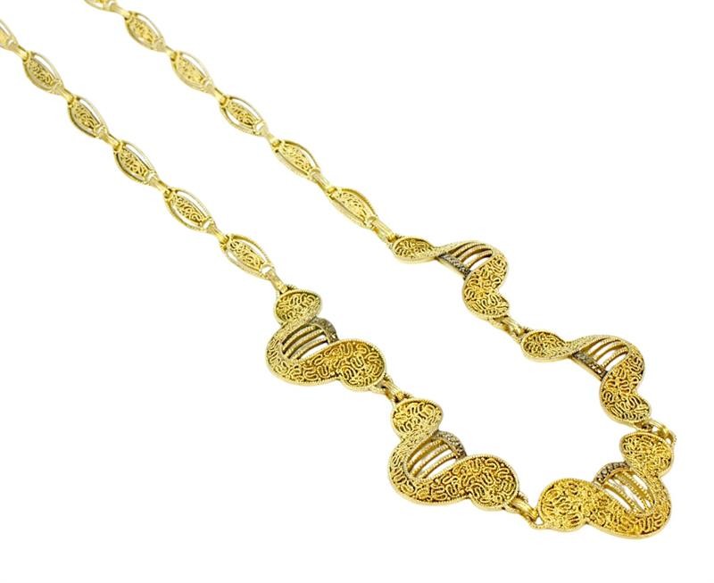 Theodor Fahrner, Stříbrný náhrdelník s markazity, Art Deco