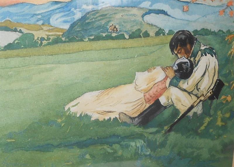 AKVAREL, stáří asi 100 let (Kašpar?)