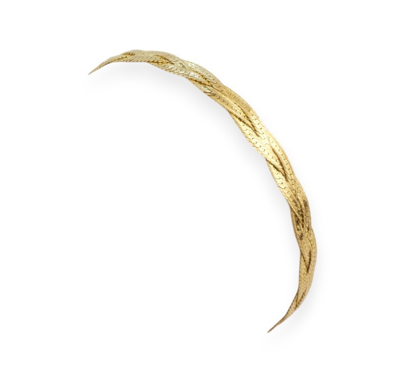 Splétaný zlatý náramek