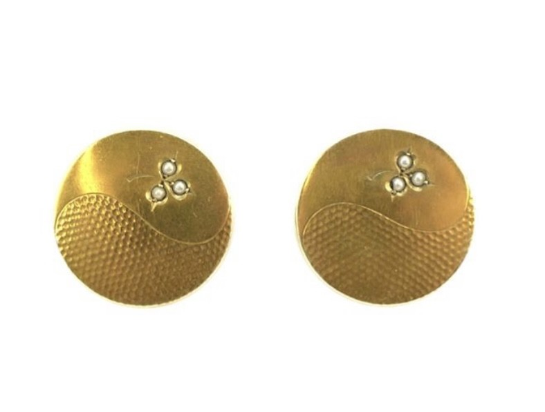 Pozlacené stříbrné manžetové knoflíčky