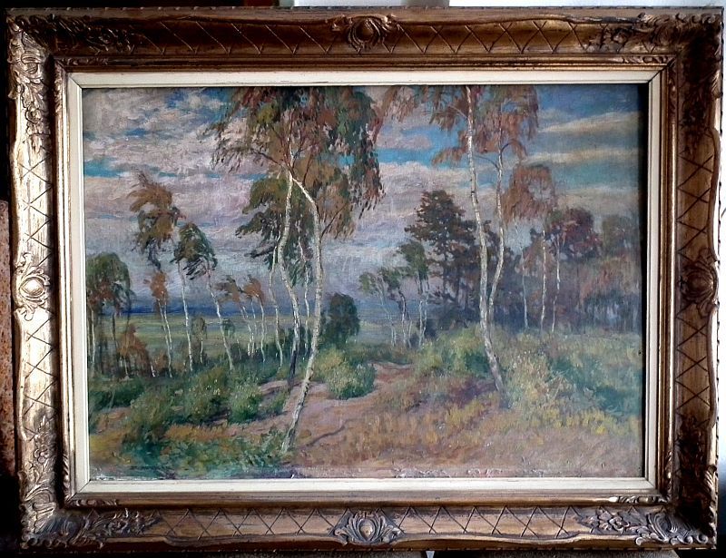 St.Hudeček: Krajina s břízami.