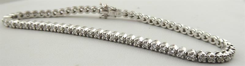 Zlatý tenisový diamantový náramek - 1,30 ct