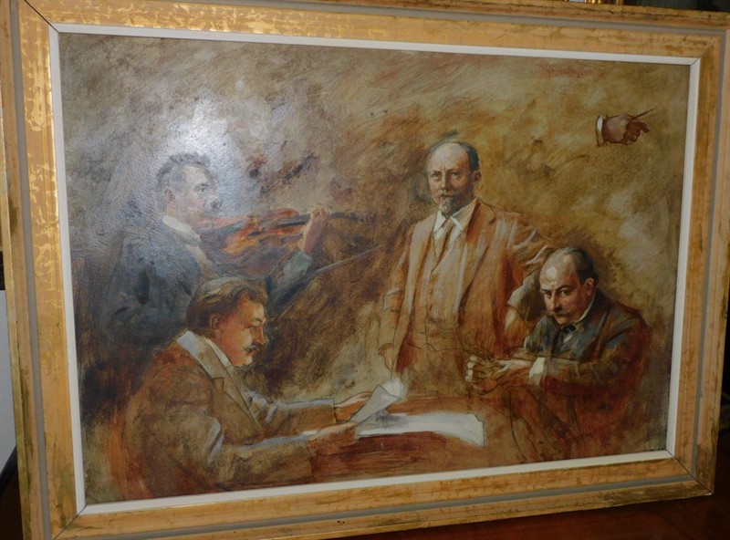 František Ondrúšek - České kvarteto, olej