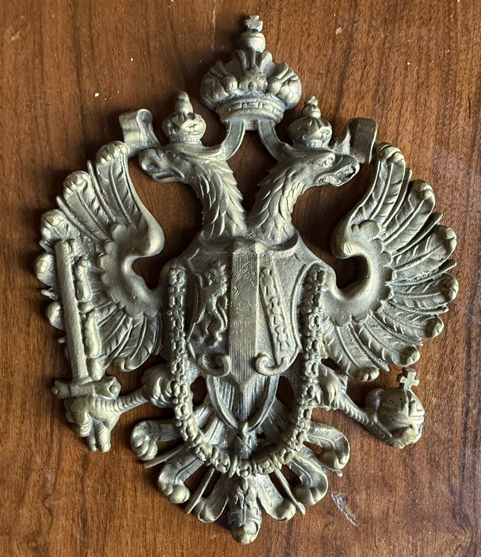 RU čísařský erb, mosaz výška 21 cm