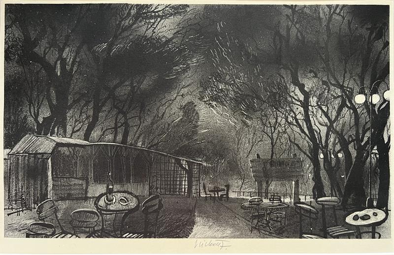 Sivko Václav: Zahradní restaurace v noci (1947)