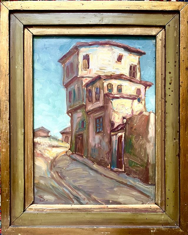 Neurčený monogramista: Balkánská vesnice