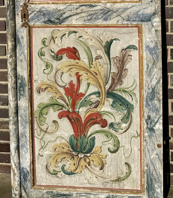 barokní malované dveře, 18 stol, výška 212 cm