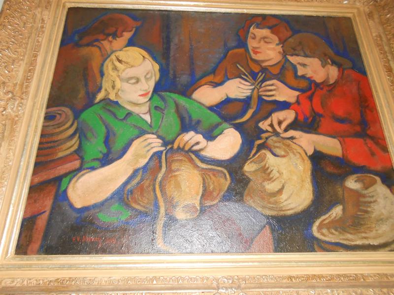 F. V. MOKRÝ - KLOBOUČNICE, olej 60x75, luxusní rám