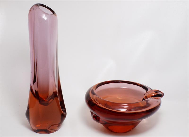 Souprava z hutního Royalitového skla Miloslav KLINGER, ŽBS