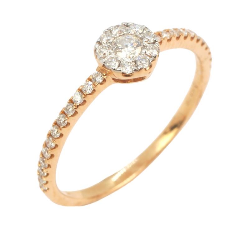 Zlatý prsten s brilianty