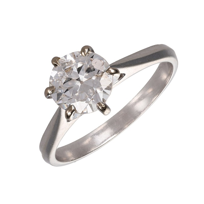 Solitérní prsten ze zlata s přírodním diamantem 0,95 ct