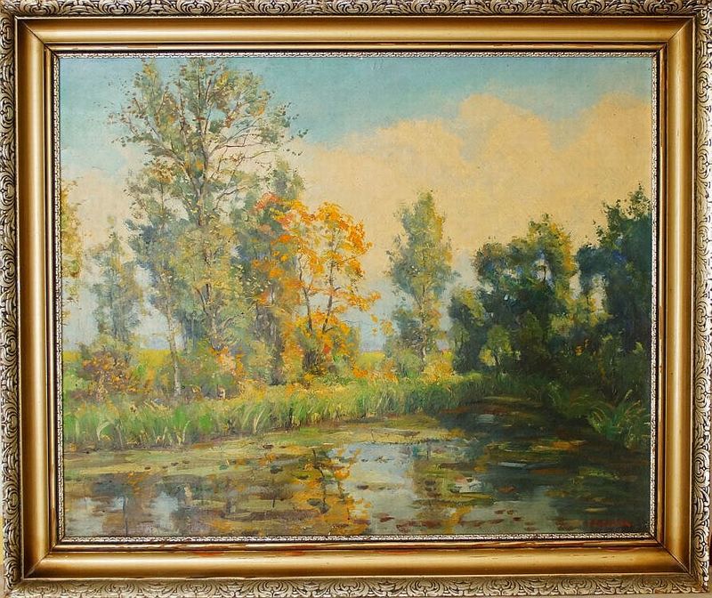 Polabská krajina, líbivý olej - Václav FORMÁNEK