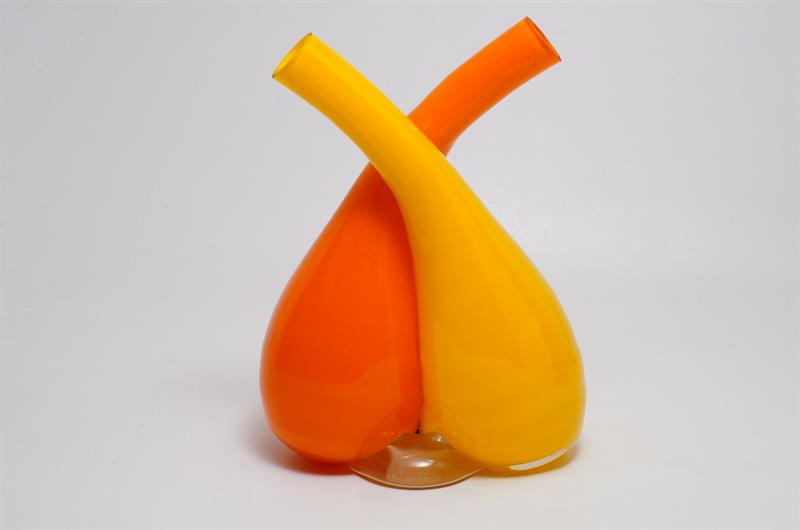 ART - DECO menážka - pár karafek z TANGO hutního skla