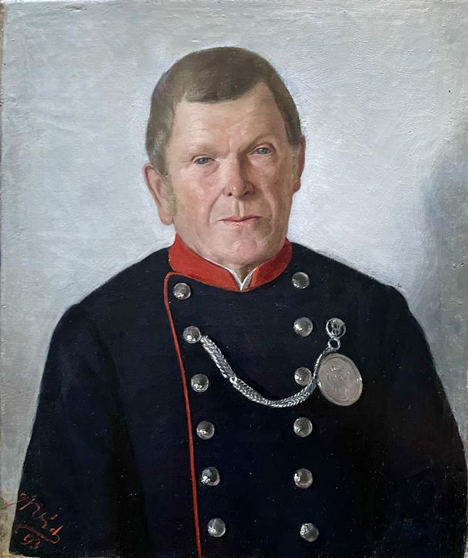 A.Vích (neurč.): Portrét muže v Rak.-Uh.uniformě 1893