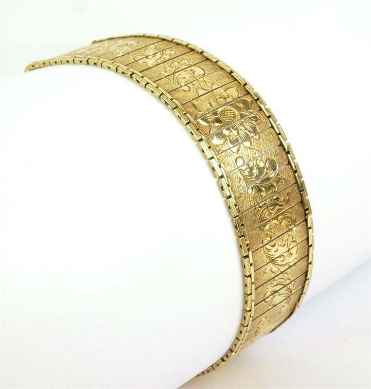 Zlatý náramek art deco