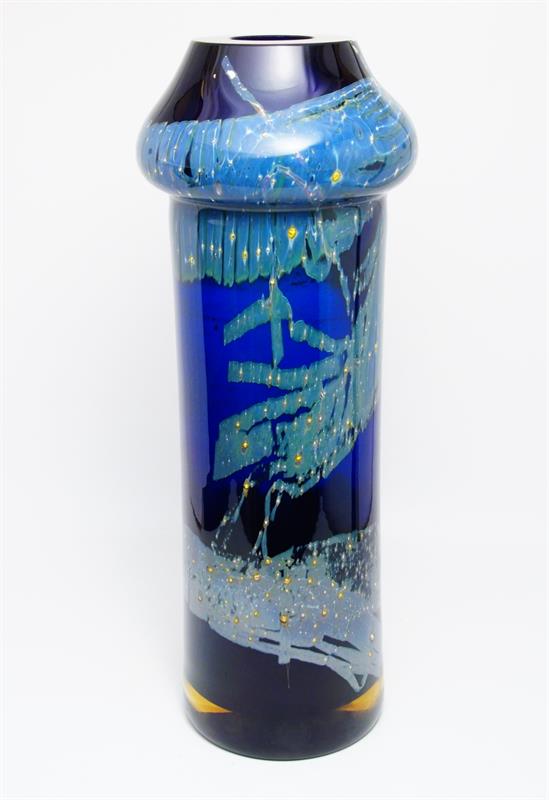 Váza se zataveným dekorem Jaromír ŠPAČEK značená 1964