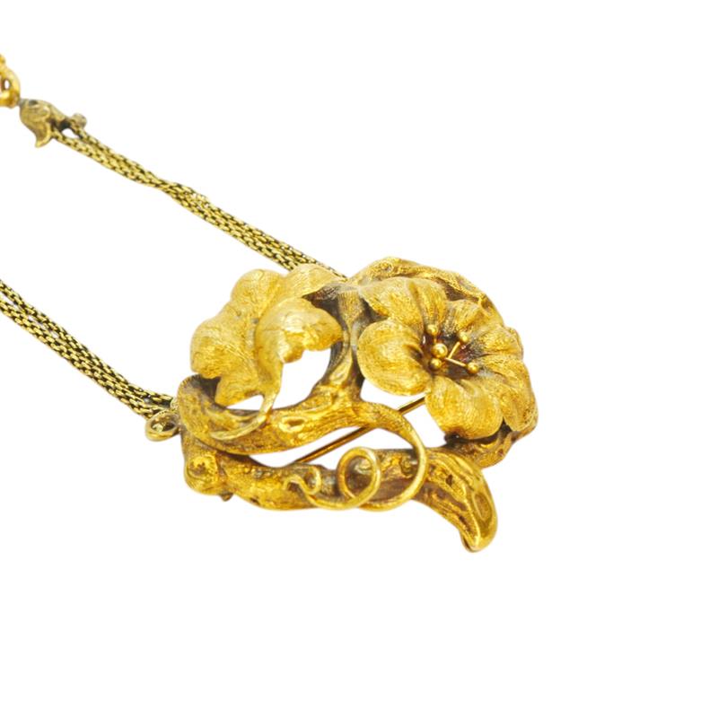 Zlatý náhrdelník biedermeier