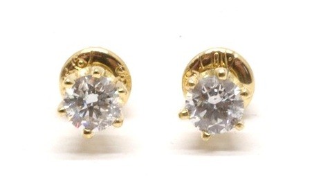 Zlaté náušnice s diamanty