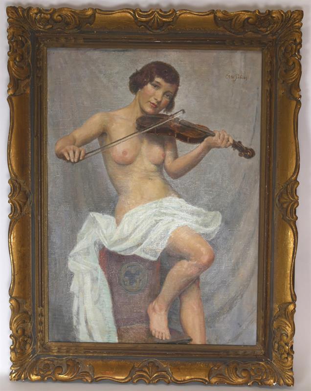 Obraz Akt s houslemi - Otto PETERS