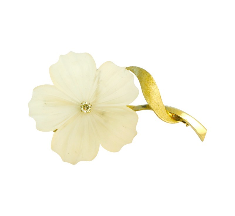 Zlatá brož -  květina