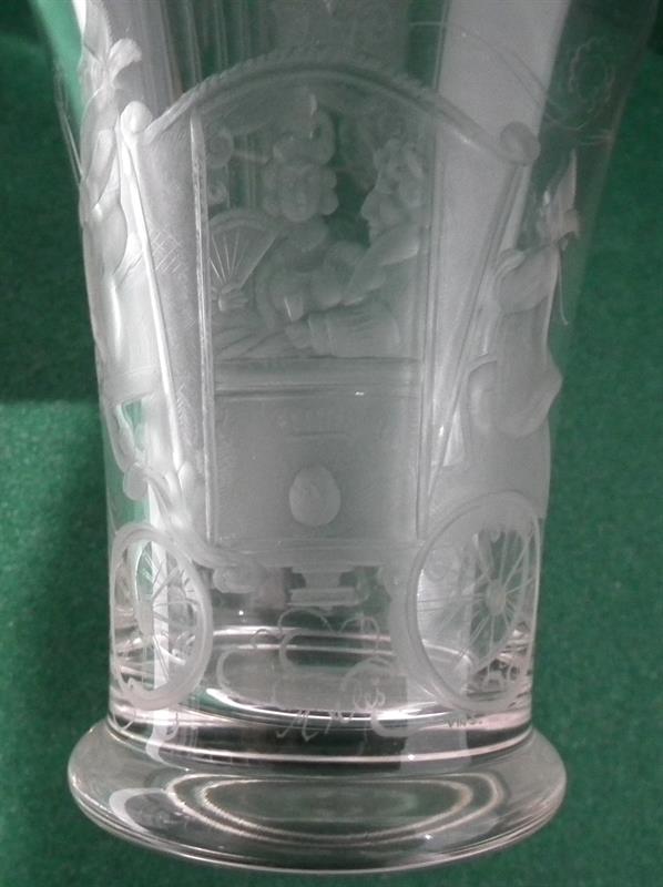 Sklenice rytina - signováno VINŠ.