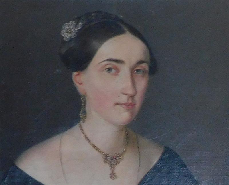 ALOIS ŠPULÁK - PORTRÉT ŽENY, kolem 1850