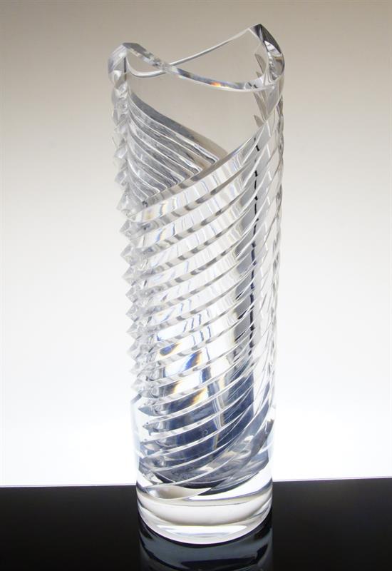 Solitérní křišťálová váza - Josef PRAVEC Bohemia Poděbrady