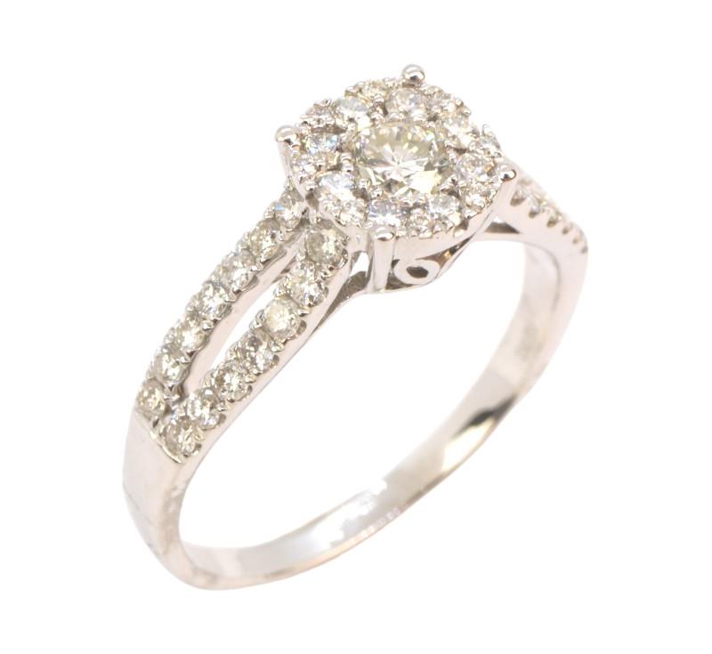 Zlatý prsten s brilianty 0,75 ct