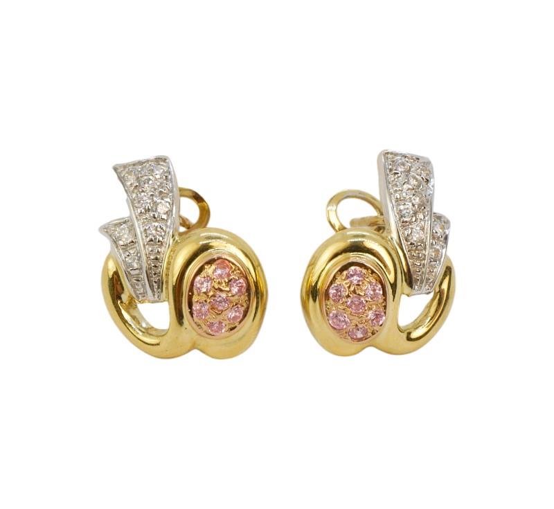 Zlaté náušnice se zirkony