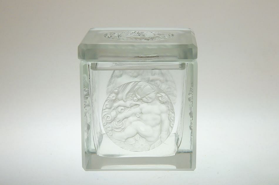 ART - DECO dóza s Putti, Adolf BECKERT pro C. SCHLEVOGT Ingrid