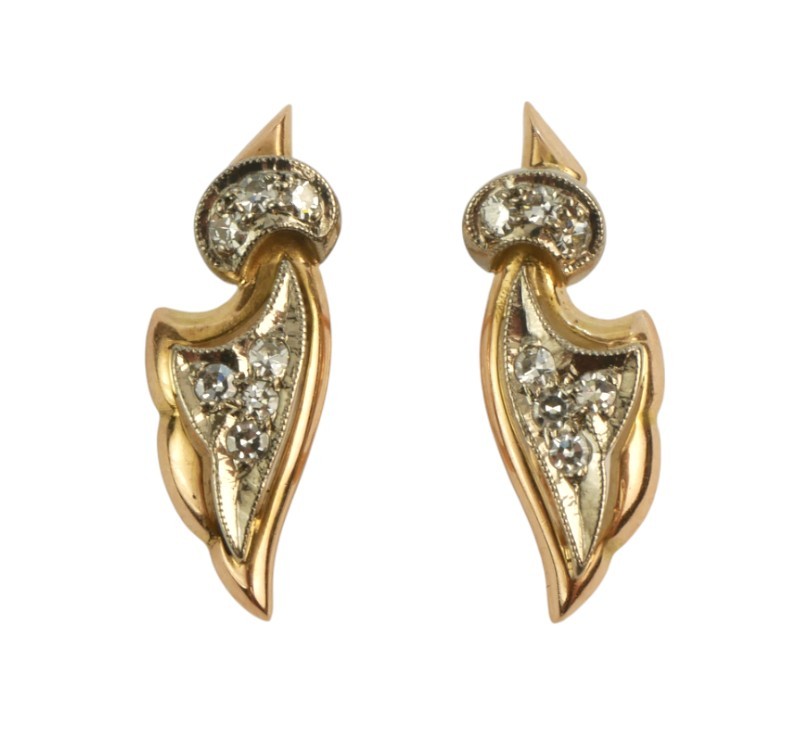 Zlaté náušnice s brilianty