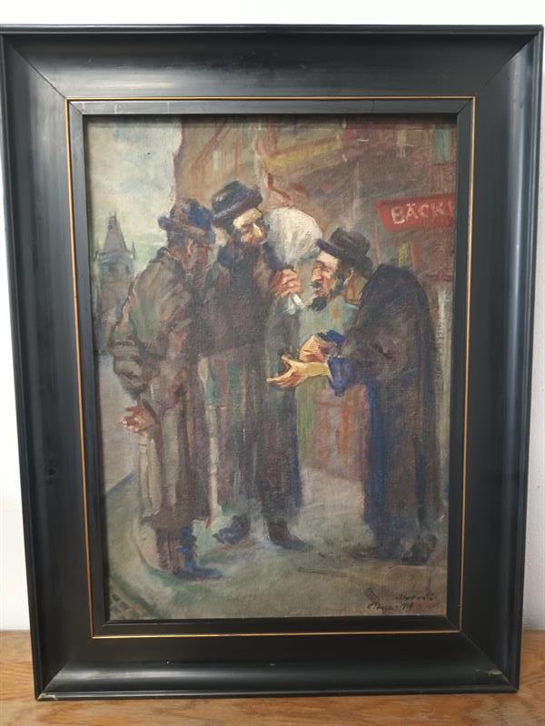 Obraz - židovský motiv , olej , r. 1916