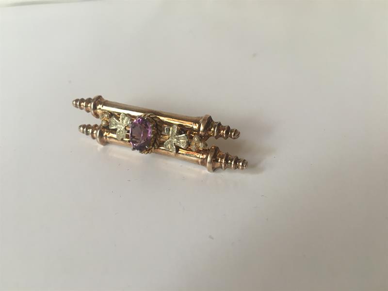 Starožitná stříbrná brož