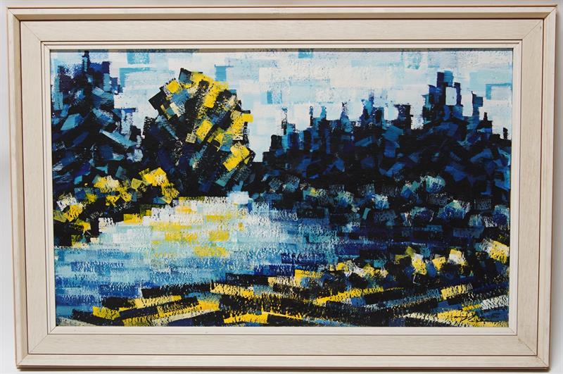 Abstraktní moderna - Vladimír PECHAR, akryl na desce