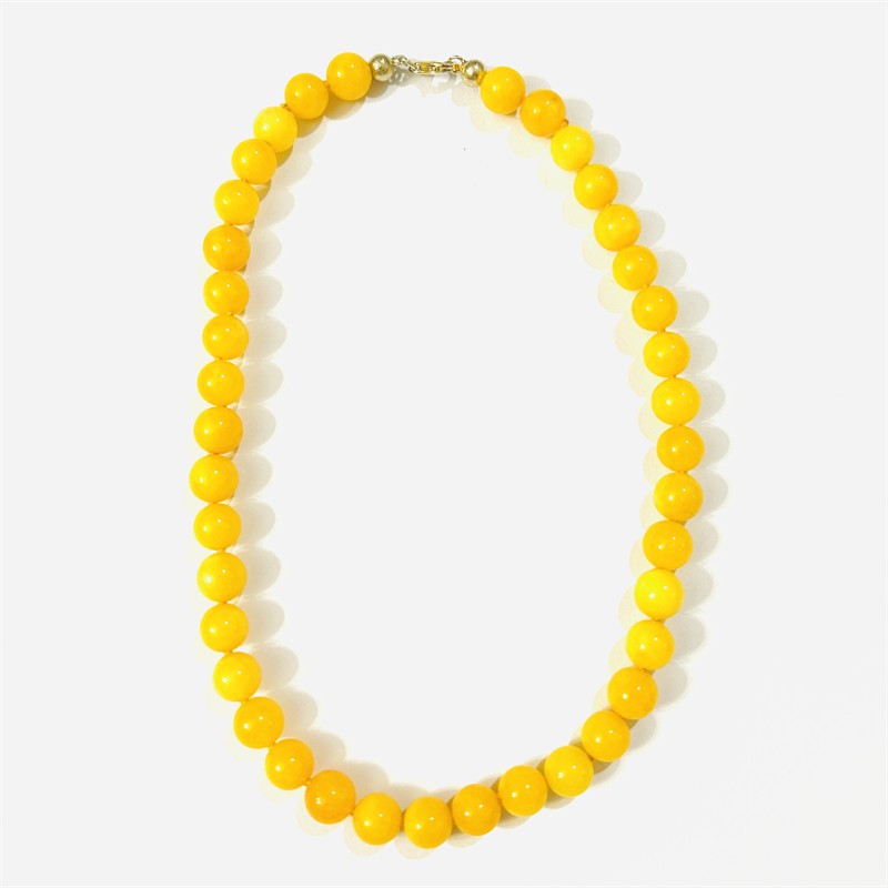 Náhrdelník ze žlutého avanturínu se stříbrným zapínáním