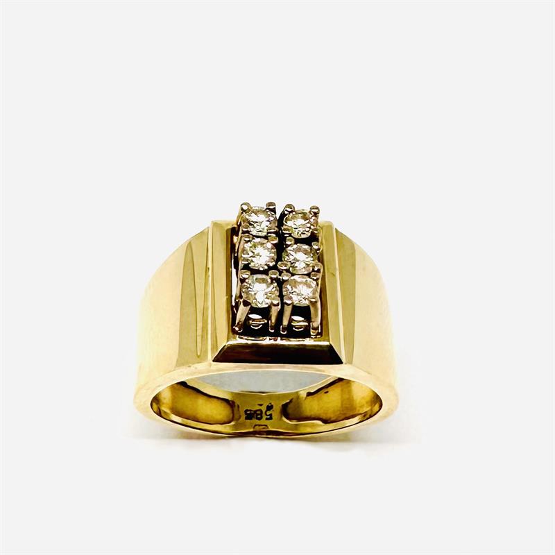 Zlatý prsten s brilianty