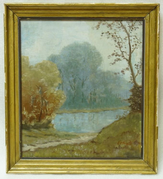 "Na břehu řeky" Adolf  PETŘÍČEK