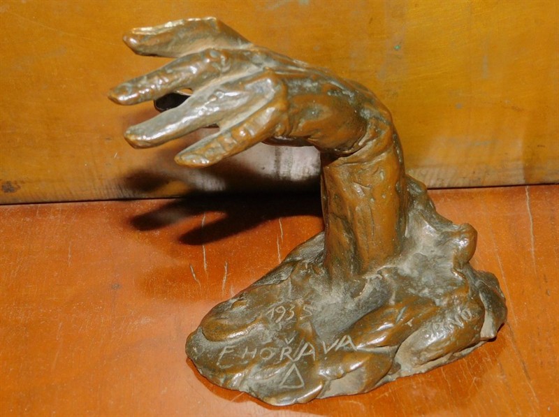 FRANTIŠEK HOŘAVA - RUKA, bronhz 1935, Brno