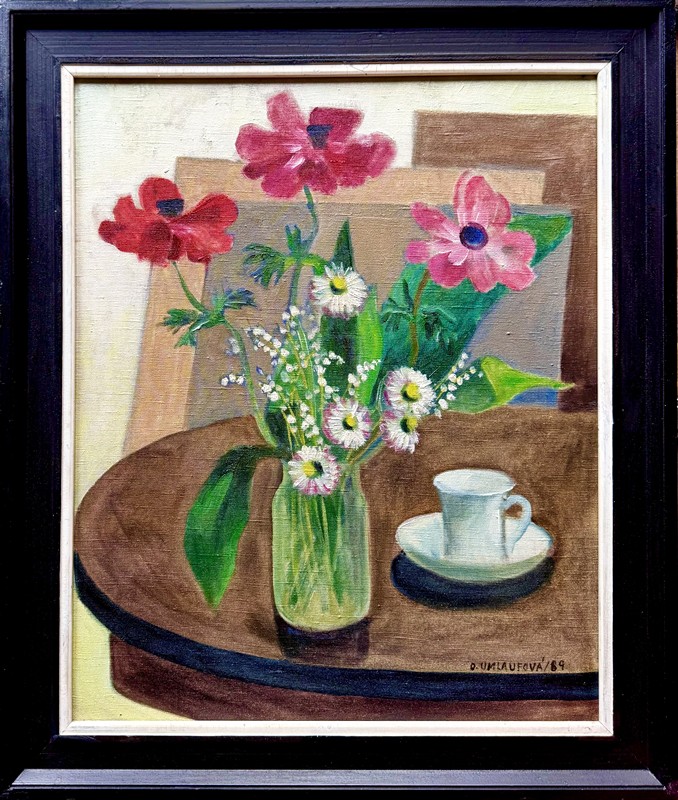 Olga Umlaufová: Kytice se šálkem (1989)