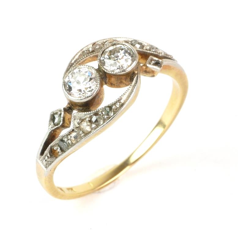 Zlatý prsten s brilianty 0,3 ct