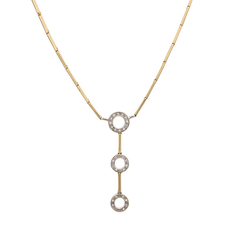 Zlatý náhrdelník s přírodními diamanty