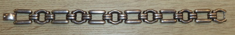 Art deco stříbrný článkový náramek Ag 900/22 g