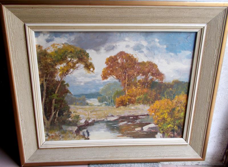 Krajina s potokem, František Škrabánek * 1901 Humpolec