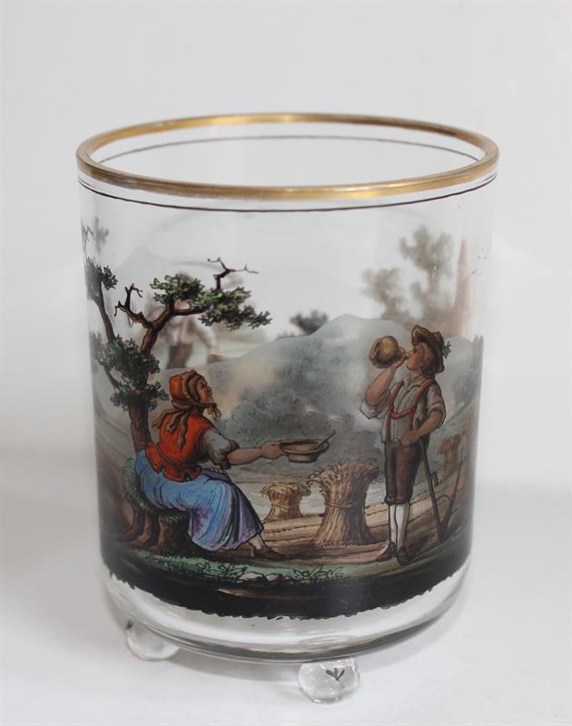 Číše transparentně malovaná